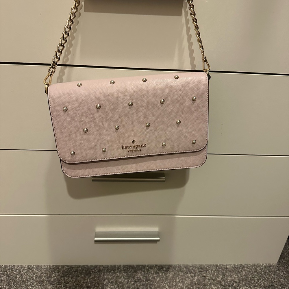 Kate Spade Light Pink Studded Crossbody Bag